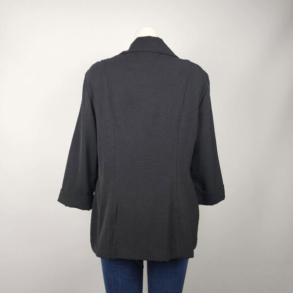 Frank Lyman Black & Gold Button Blazer Size 14 - Picture 5 of 7